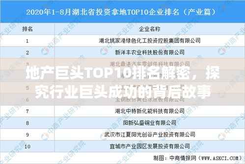 地产巨头TOP10排名解密，探究行业巨头成功的背后故事