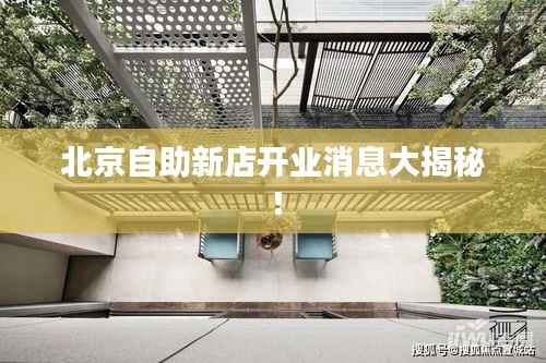 北京自助新店开业消息大揭秘!